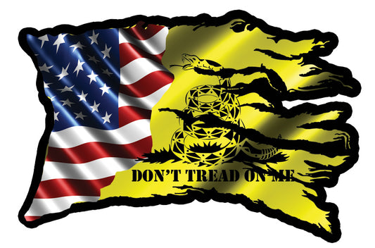 DONT TREAD ON ME WITH AMERICAN FLAG