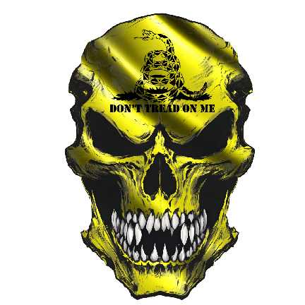 DON'T TREAD ON ME SKULL DECAL